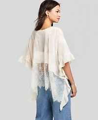 And Now This Women's Embroidered Woven Poncho, Macy's Exclusive