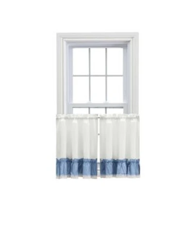 Ellis Curtain Madelyn Ruflled Victorian 1.5 X22 Rod Pocket Window Curtain Tiers 82 X22x36 X22 Slate