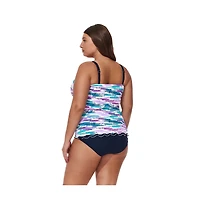 Profile by Gottex Women's Canva Shirred Underwire Tankini Top