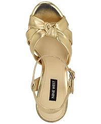 Nine West Women's Windee Knotted Platform Stiletto Sandals