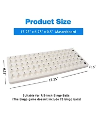 Gse Games & Sports Expert Bingo Master Board for 7/8" Bingo Balls, Plastic Bingo Calling Board for Bingo Game