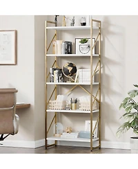 Yigii 5 Tier Bookshelf for Bedroom/Living Room