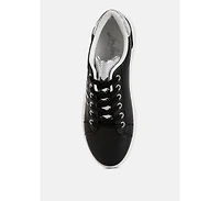 London Rag Claude Faux Leather Back Panel Detail Sneakers