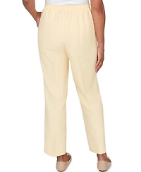 Alfred Dunner Petite Al Fresco Tailored Flat Front Pants