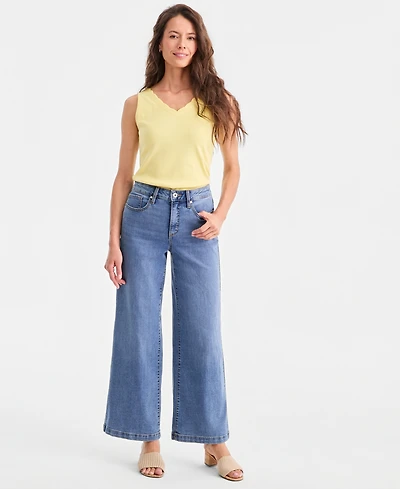 Style & Co Women's High-Rise Wide-Leg Jeans, Macy's Exclusive