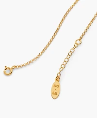 Oak & Luna Give Me a Sign Zodiac Name Necklace - Gold Vermeil