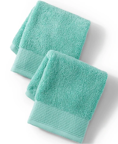 Lands' End Turkish Luxe 2-Piece Washcloth Set