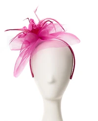 August Hats Feather Flower Net Fascinator Hat