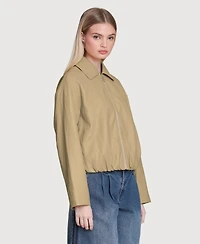 Avec Les Filles Women's Draped Zip Jacket