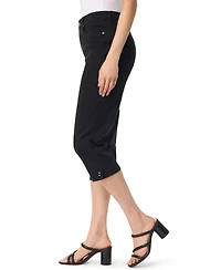 Gloria Vanderbilt Women's Amanda Printed Slit Capri Jeans