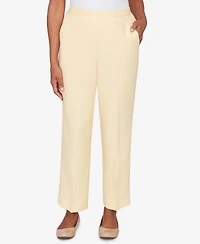 Alfred Dunner Petite Al Fresco Tailored Flat Front Pants
