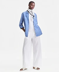 Charter Club Women's 100% Linen Shirt, Created for Macy's