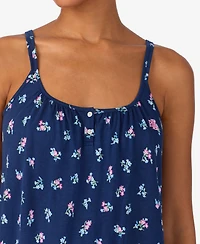 Lauren Ralph Women's Double Strap Button Neck Sleep Gown