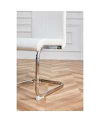 Streamdale Furniture Pu Leather Dining Chairs - Set of 4 - White