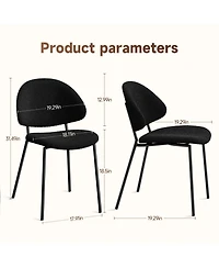 Streamdale Furniture Boucle Dining Chairs