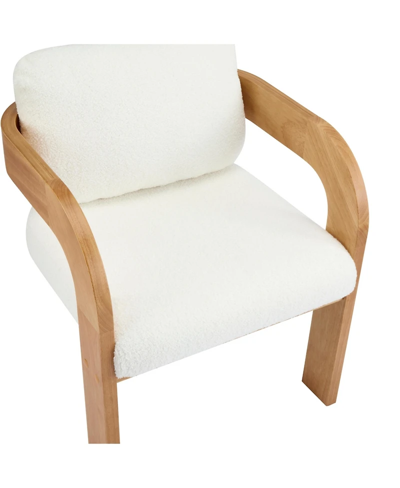 Streamdale Furniture White Boucle Dining Chairs - 2 Pack