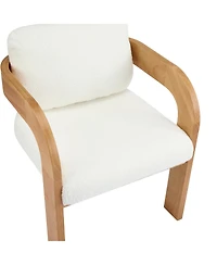 Streamdale Furniture White Boucle Dining Chairs - 2 Pack
