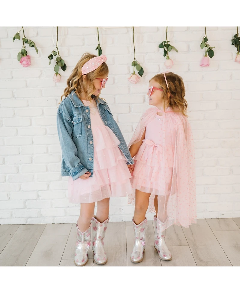 Sweet Wink Girls' 4-16 Pearl Heart Patch Denim Jacket