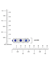 Macy's Lapis (1.35 ct. t.w.) Flower Band Ring Rhodium Over Sterling Silver