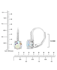 Macy's Aurora Borealis & Cubic Zirconia (2.96 ct. t.w.) Lever Back Earrings
