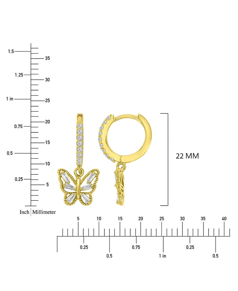 Macy's Cubic Zirconia (0.99 ct. t.w.) Butterfly Earrings