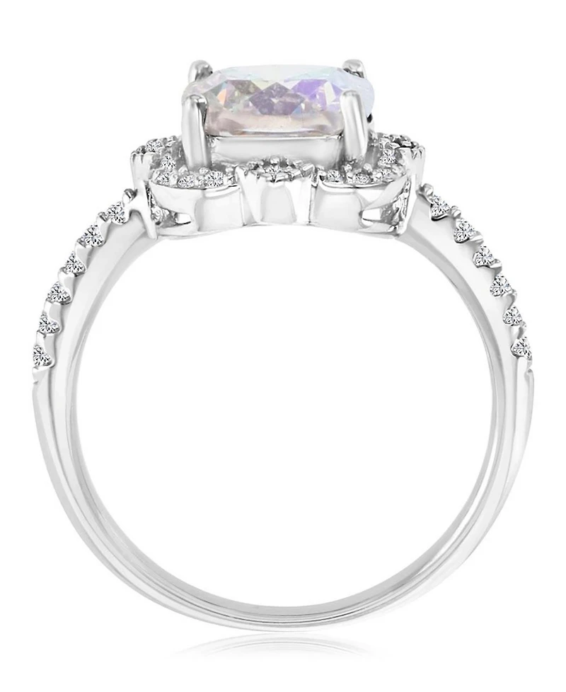 Macy's Aurora Borealis (4.37 ct. t.w.) & Cubic Zirconia Cushion Ring