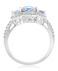 Macy's Cubic Zirconia (2.812 ct. t.w.) and Aurora Borealis (2.81 Round Pave Ring