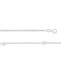 Macy's Created Opal (0.35 ct. t.w.) Station Necklace in Rhodium Over Sterling Silver
