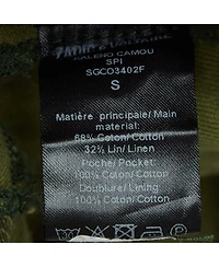 Pre-Owned Zadig & Voltaire Women's Military Green Camouflage Cotton Blend Button Front Jacket