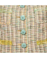 Pre-Owned Moschino Women's Cheap And Chic Multicolor Tweed Short Sleeve Jacket