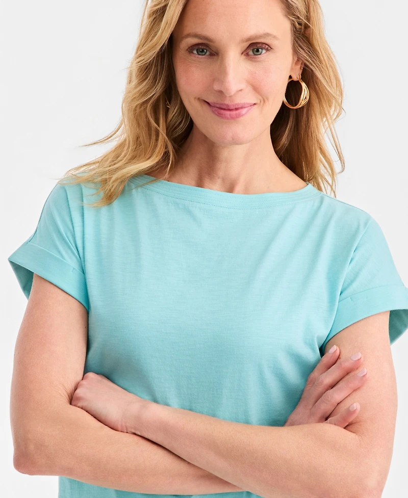 Style & Co Women's Trapunto Knit Boat-Neck Top, Macy's Exclusive