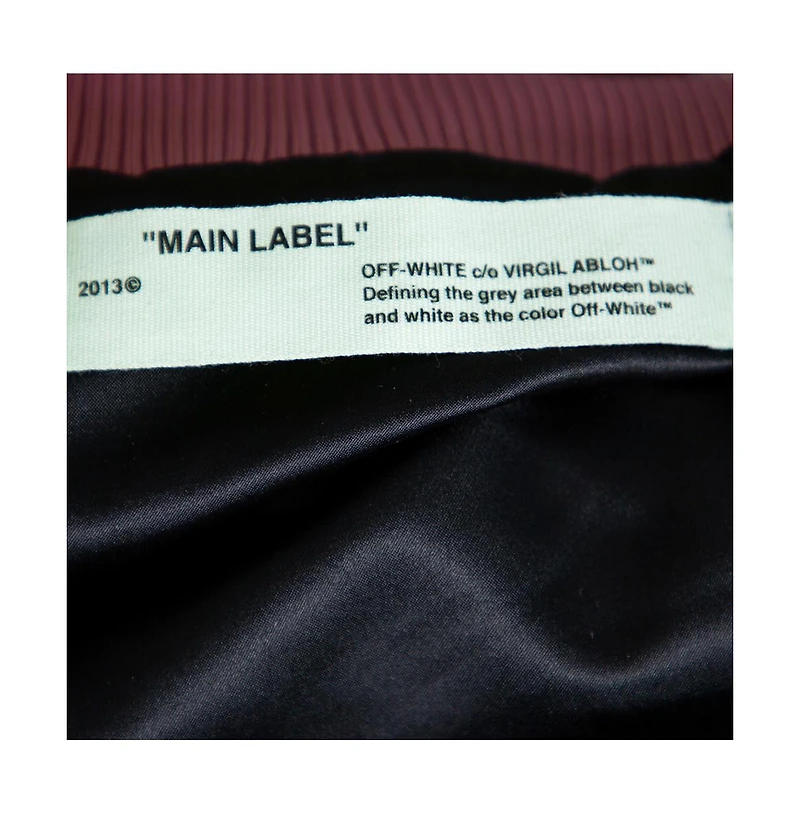 Pre-Owned Off-White Women's Purple Crushed Velvet Zipper Front Bomber Jacket