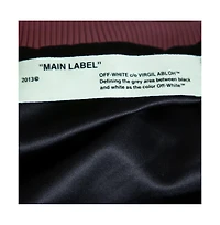 Pre-Owned Off-White Women's Purple Crushed Velvet Zipper Front Bomber Jacket