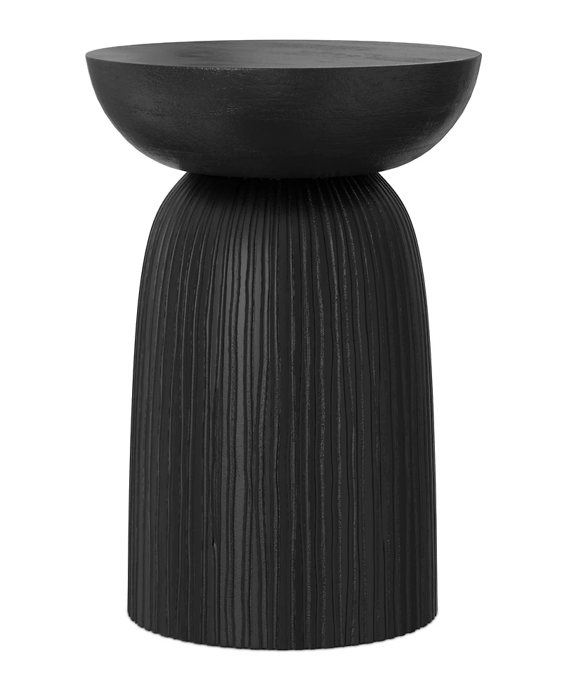 Simpli Home Boyd 13" Mango Wood Solid Line Accent Table