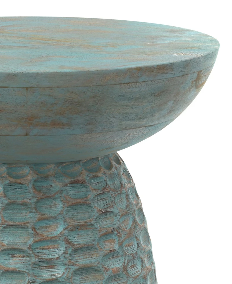 Simpli Home Boyd 16" Mango Wood Solid Tall Accent Table