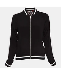 Pre-Owned Zadig & Voltaire Women's Pre-Owned Zadig and Voltaire Pink/black Printed Crepe Reversible Billy Leo Jacket