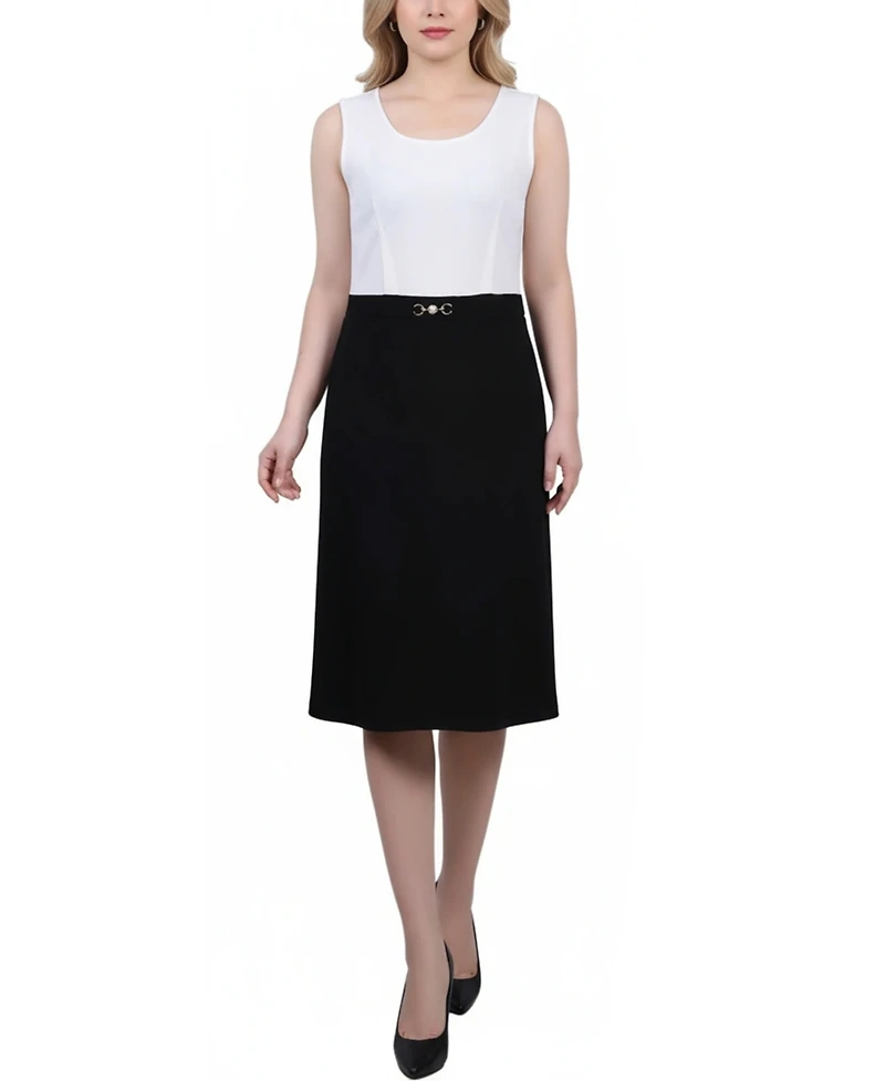 Ny Collection Petite 3/4 Sleeve 2 Piece Dress Set