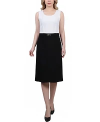 Ny Collection Petite 3/4 Sleeve 2 Piece Dress Set