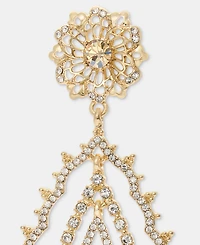 Marchesa Crystal Flower Orbital Statement Earrings