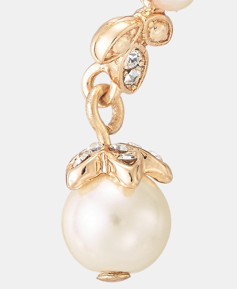 Marchesa Pave & Imitation Pearl Threader Earrings