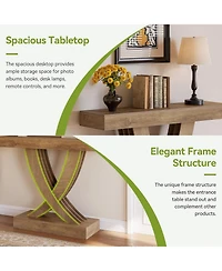 Tribesigns 43.3 Inch Entryway Table, Farmhouse Wooden Console Table Behind The Couch, Rectangular Sofa Table for Entrance, Hallway, Living Room, Foyer