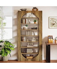 Tribesigns 70.87" Tall Arched Bookshelf, 8-Tier