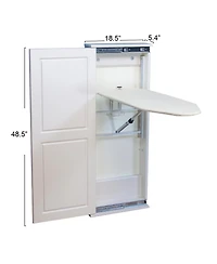 Household Essentials Iron n Fold Wall Ironing Board Cabinet, White