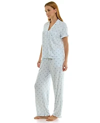 Sincerely Jules Women's Notch Collar Top & Pants, 2-Piece Set