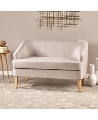 Streamdale Furniture Mid-Century Modern Loveseat with Flared Legs and High-Density Foam