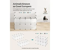 Cozito Cat Litter Box Enclosure with Removable Divider, Modular Pp Panels, Easy Assembly, 56.3" L