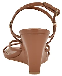 Guess Women's Devve Strappy "G" Dressy Wedge Heel Sandals