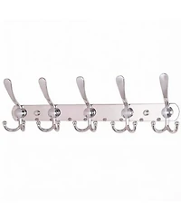 Yigii Heavy Duty 5-Tri Hook Wall Rack for Coats, Hats, Towels, Purse, Scarfs, Robes