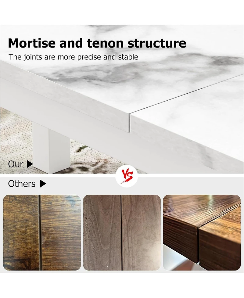 Gaomon Kitchen Table 79 Inch Industrial Dining Table Large Rectangle Kitchen Table