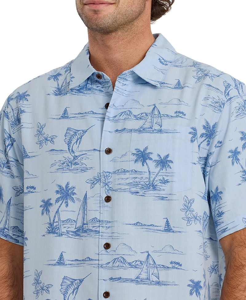 Quiksilver Waterman Men's Sail Away Short-Sleeve Shirt